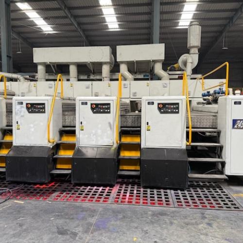Casemaker Emba 245 QS year 2004 max size 2400x1050 mm. with skip-feed ...